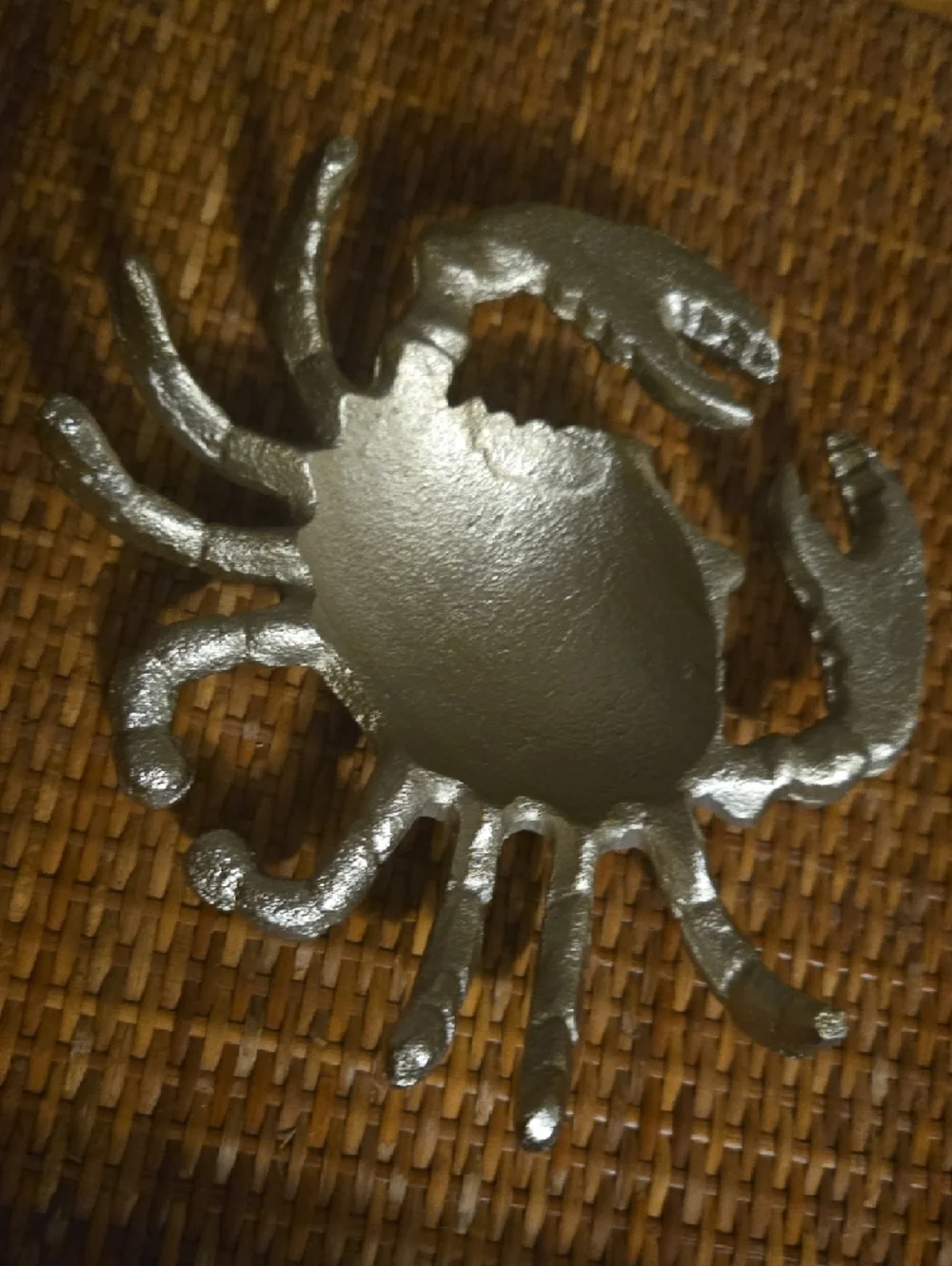 Source Unknown Silver Crab Reptile Habitat Accent